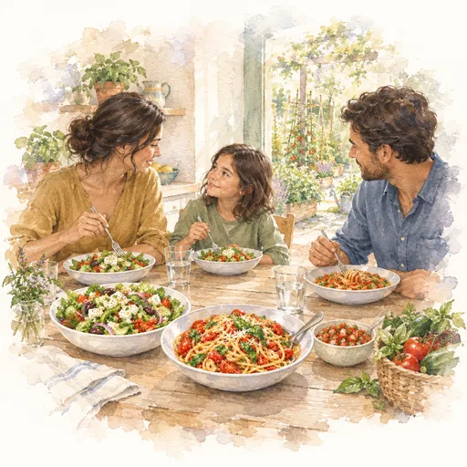 Sharing food from the garden